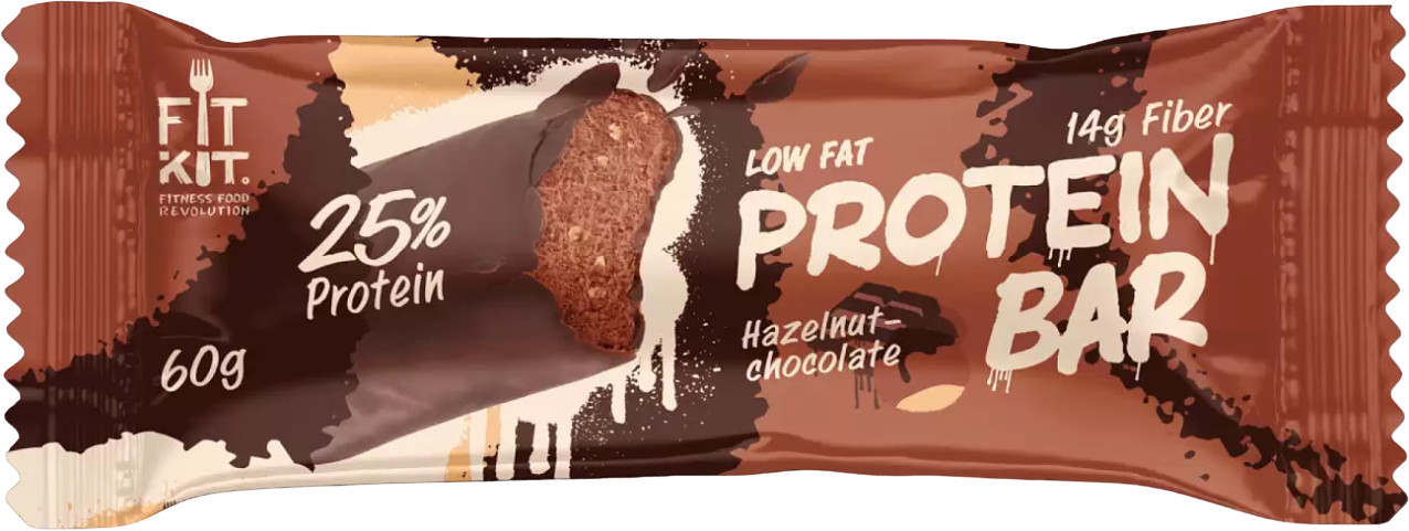 Батончик глазированный Protein Bar «Шоколад-фундук» | FitKit