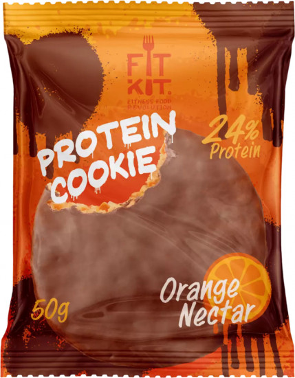 Десерт глазированный со вкусом апельсина «FK Protein chocolate сookie»