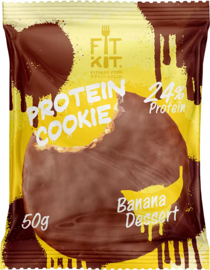 Десерт глазированный со вкусом банана «FK Protein chocolate сookie»