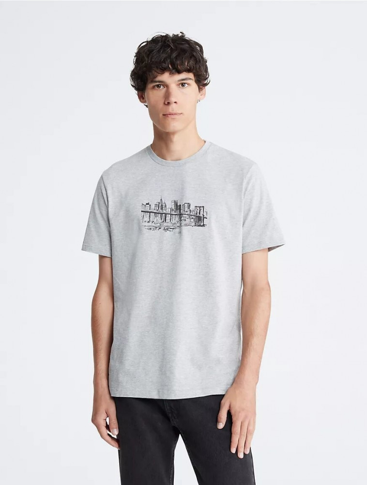Футболка мужская «Bridge Graphic Crewneck» | Calvin Klein
