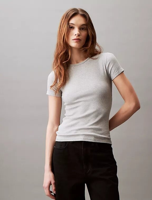 Футболка женская «Cotton Contour Rib» | Calvin Klein