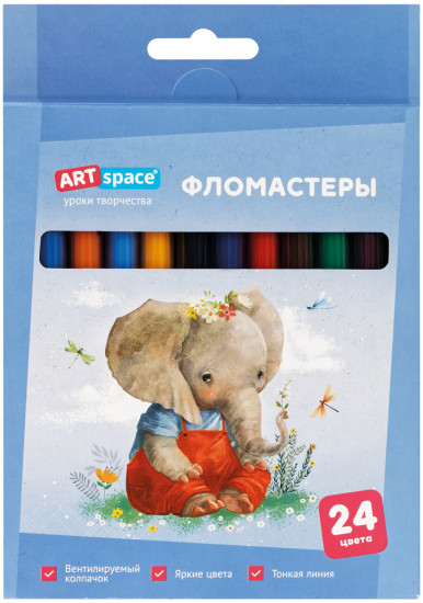 Набор фломастеров «Рисунки. Lovely animals»