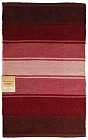 Интерьерный коврик из пряжи шениль, полосатый (50х80, 100% хлопок, цвет красный)