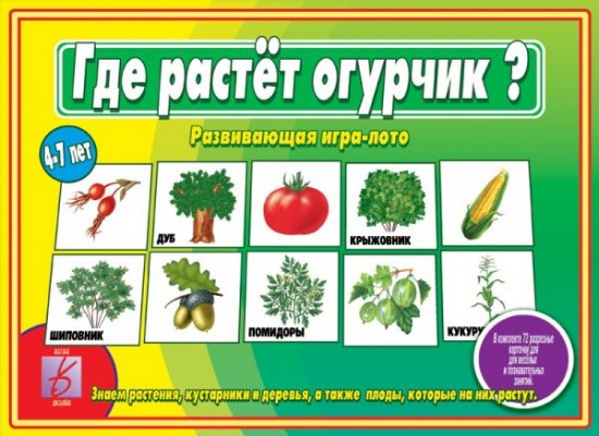 Игра настольная «Где растет огурчик?»