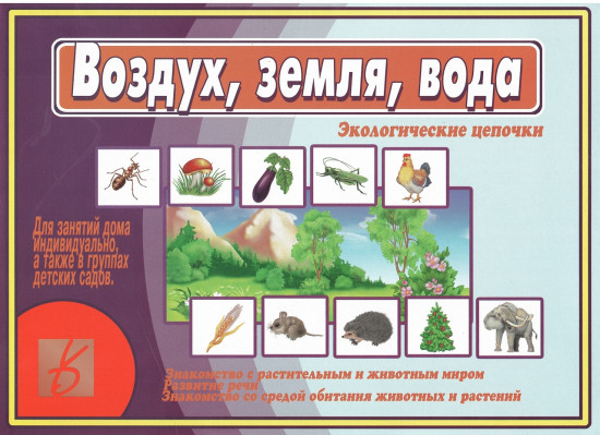 Игра настольная «Воздух, земля, вода»
