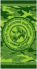 Полотенце махровое пестротканое  "Рыболов" (ДМ-люкс, 70х130, цвет зеленый)