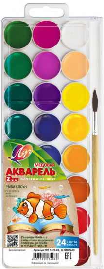 Краски акварельные «Zoo»