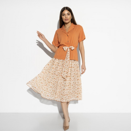 Костюм женский «Светские манеры, fleur orange, 2 в 1»