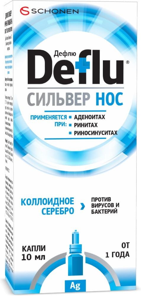 Капли для носа «Сильвер Нос» | Deflu | Delta Medical Promotions AG