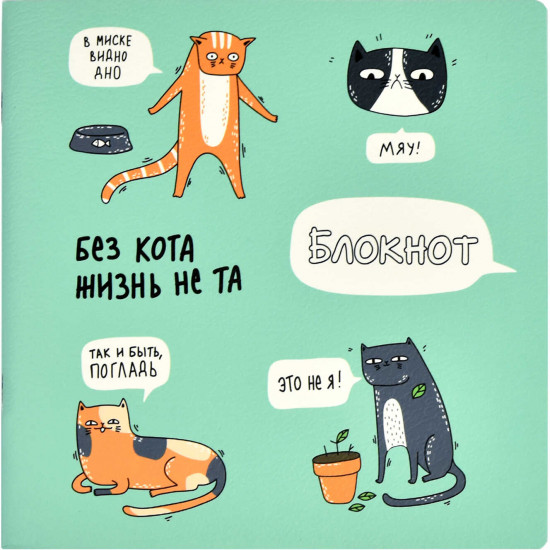 Блокнот «Без кота жизнь не та»