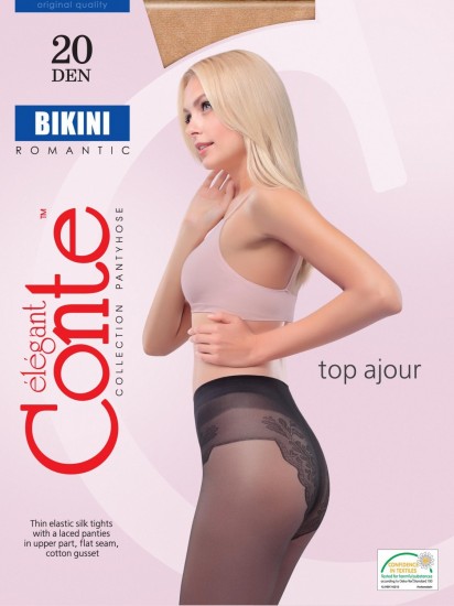 Колготки с ажурными трусиками «Bikini» (20 DEN)