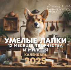 Календарь настенный на 2025 год «Умелые лапки. 12 месяцев творчества и милоты. Нейросеть рисует»