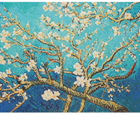 Мозаика алмазная «Цветущие ветки миндаля»