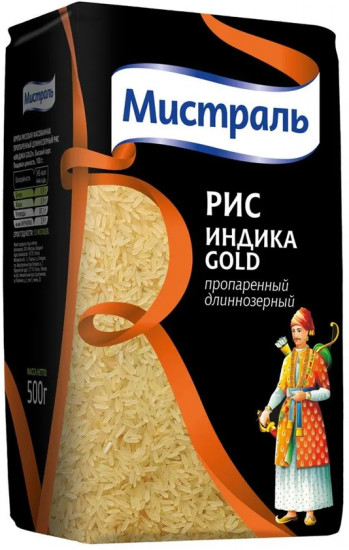 Рис пропаренный длиннозерный «Индика Gold»