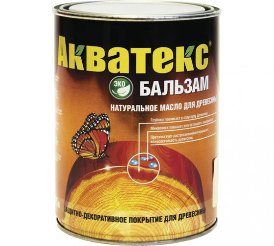 Натуральное масло для древесины «Акватекс - бальзам», бесцветный