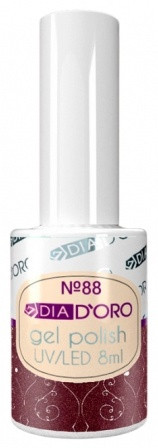 Гель-лак для ногтей «Magic Gel», оттенок 88 Тёмно-винный с блёсткой