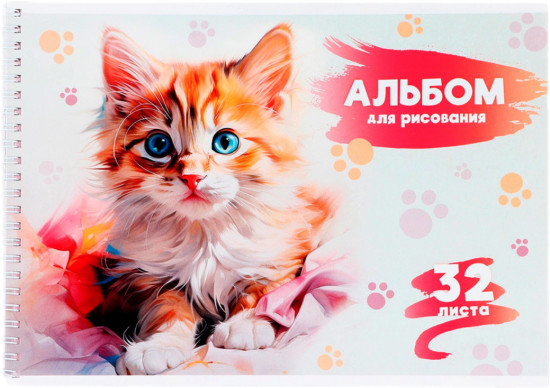 Альбом для рисования «Рыжий котёнок»