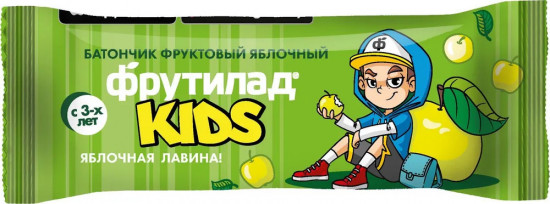 Батончик фруктовый с яблочным вкусом «Фрутилад KIDS Яблочная Лавина»