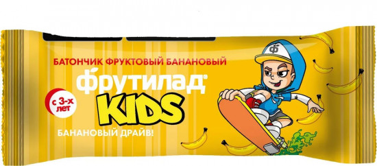 Батончик фруктовый с банановым вкусом «Фрутилад KIDS Банановый драйв»