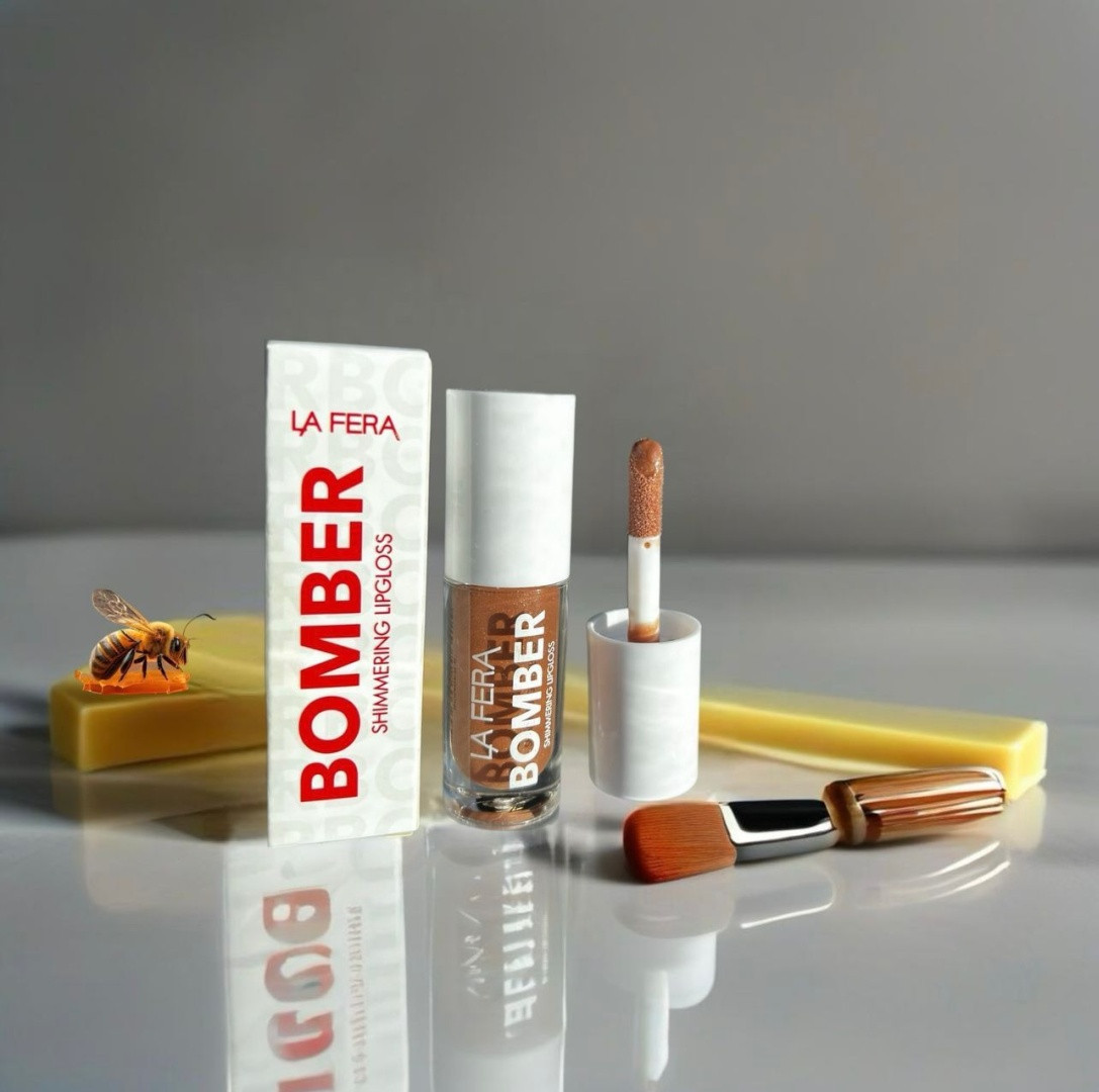 Блеск для губ с пчелиным воском «Bomber Shimmering Lipgloss», тон 001 | La Fera