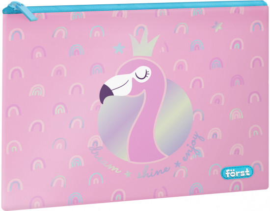 Папка текстильная «Shiny flamingo»
