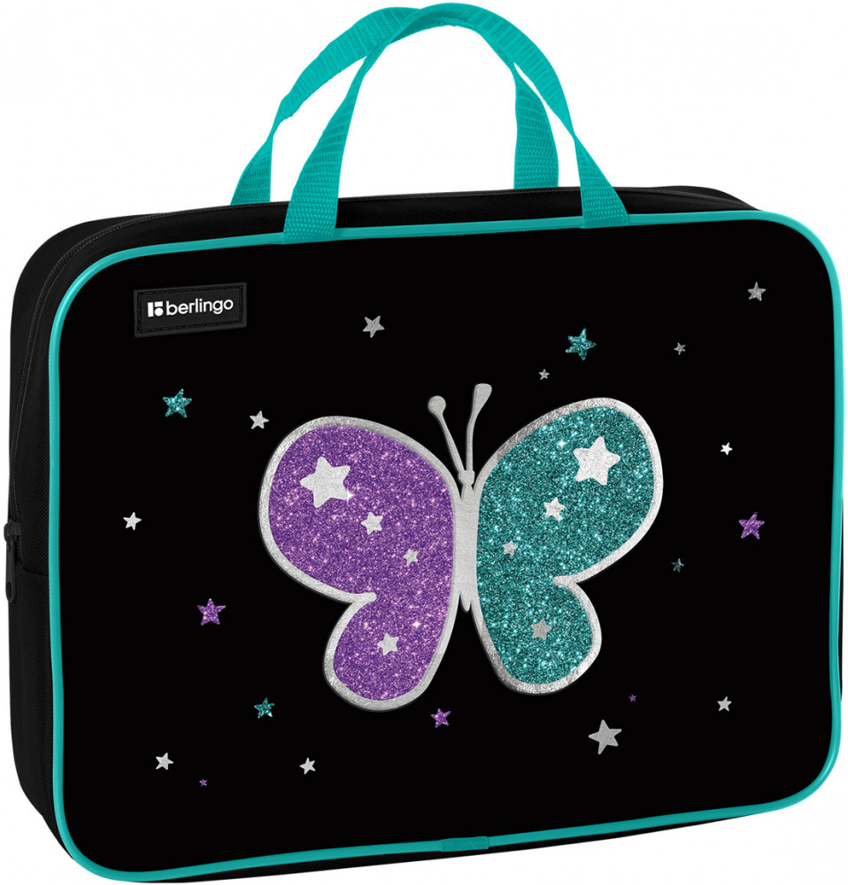 Папка текстильная с ручками «Shining butterfly» | Berlingo
