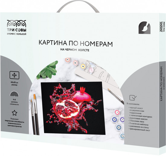 Картина по номерам «Сочный гранат»
