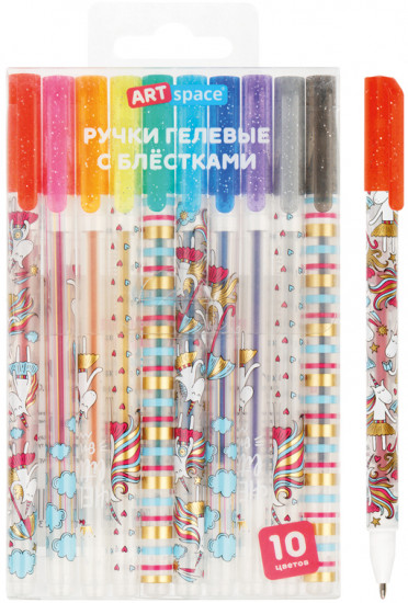 Набор гелевых ручек с блестками «Shiny Unicorn»