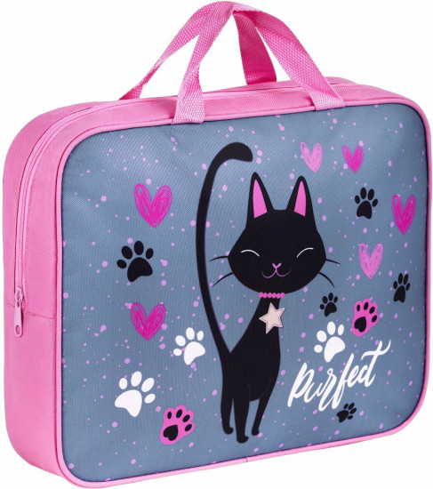 Папка-сумка на молнии «Elegant cat»