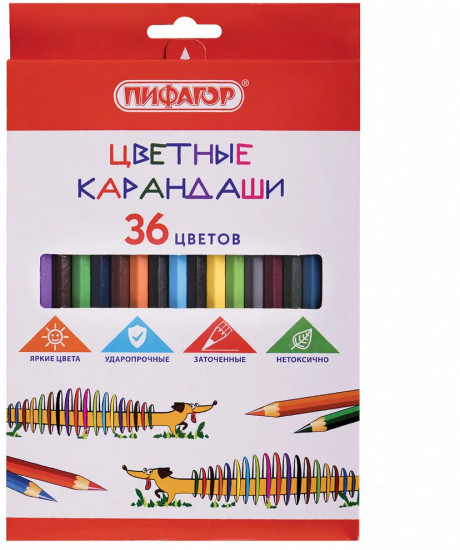 Набор цветных карандашей «Веселая такса»