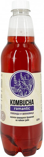 Напиток натурального брожения на чайном грибе с лавандой и шелковицей «Kombucha Romantic»