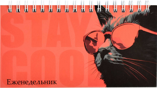 Еженедельник недатированный «Кот в очках»