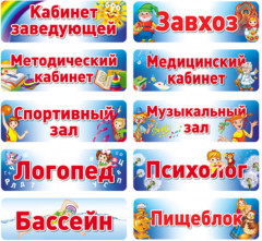 Комплект табличек на дверь