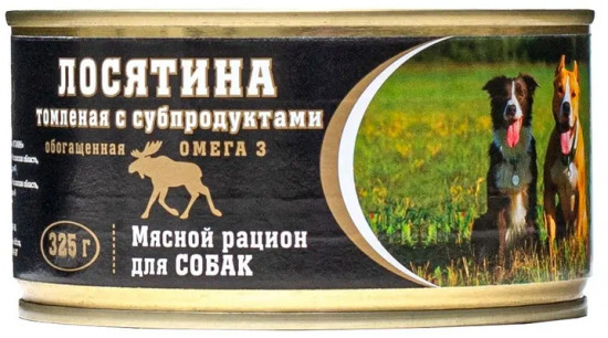 Корм для собак «Лосятина томленая с субпродуктами»
