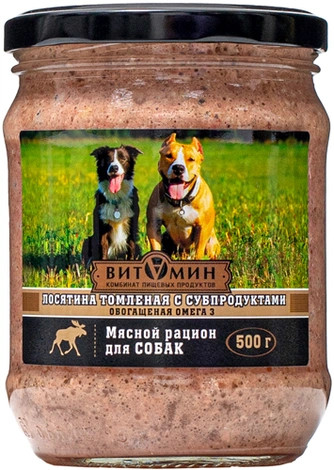 Корм для собак «Лосятина томленая с субпродуктами»