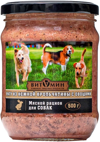 Корм для собак «Рагу из нежной крольчатины с овощами»