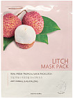 Маска для лица тканевая «Real fresh tropical mask litch»