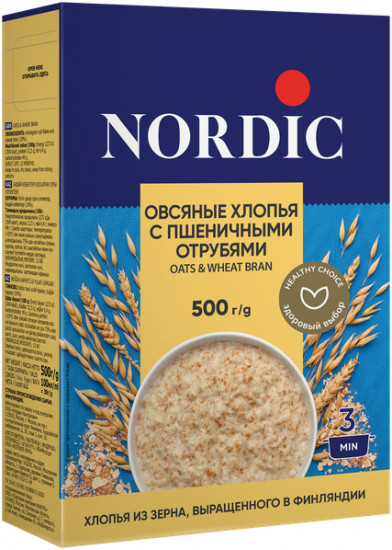 Хлопья овсяные с пшеничными отрубями