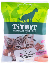 Набор лакомств для кошек «Хрустящие подушечки с паштетом из лосося»
