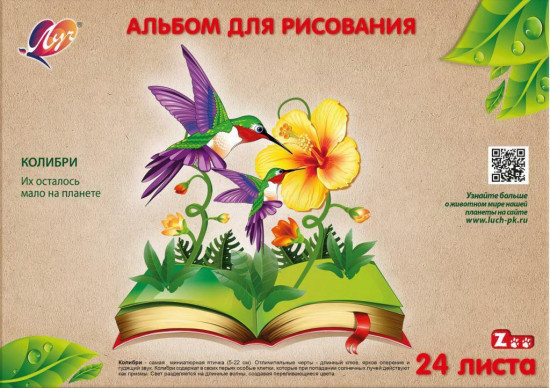 Альбом для рисования «Колибри»