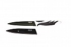 Кухонный нож в пластиковом чехле, черный
