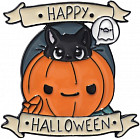 Значок «Котёнок в тыкве»