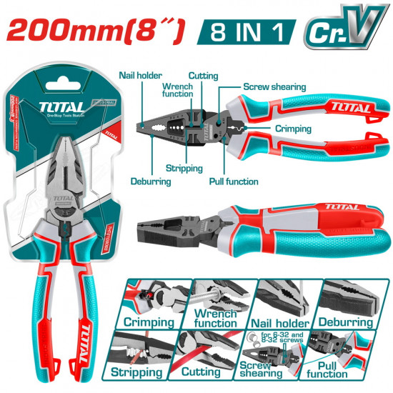 Плоскогубцы многофункциональные 8 в 1 «Industrial»