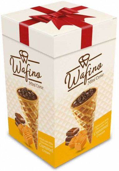 Рожок с карамелью Wafino mini cone caramel cream
