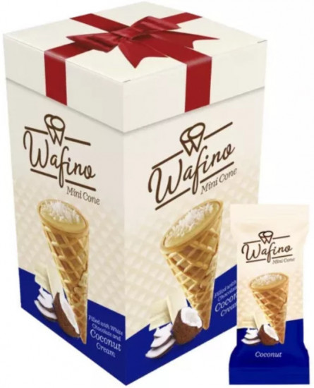 Рожок с кокосом Wafino mini cone coconut cream