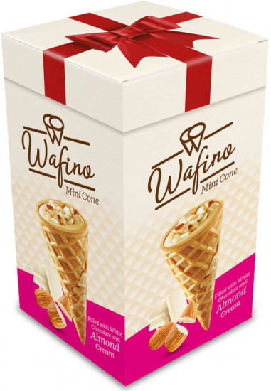 Рожок с миндалем Wafino mini cone almond cream