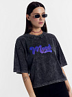 қара түстегі acid wash / баспа