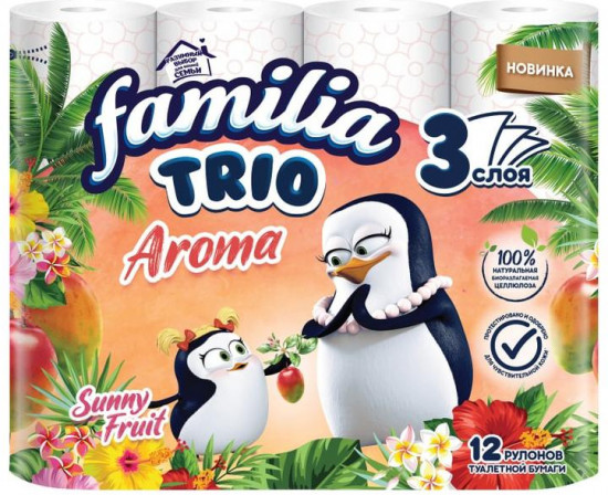 Туалетная бумага «Familia Trio»