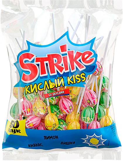 Карамель на палочке «Кислый kiss»