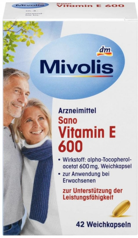БАД «Sano Vitamin E 600» | Mivolis